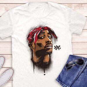 2Pac Tupac Graffiti T-shirt, 2Pac Shakur Shirts, Hip Hop T-shirts, Rap Music